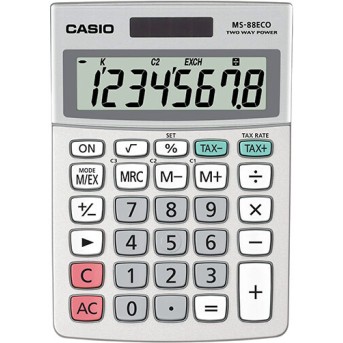 Калькулятор настольный CASIO MS-88ECO-W-EP - Metoo (1)