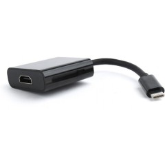 Переходник USB Cablexpert A-CM-HDMIF-01, USB Type-C/<wbr>HDMI, 15см, пакет