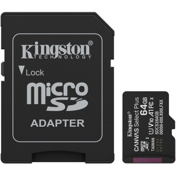 Карта памяти MicroSD 64GB Class 10 UHS-I Kingston SDCS3/64GB в Metoo.kz - Metoo (1)