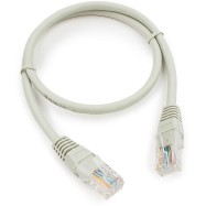 Патч-корд медный UTP Cablexpert PP10-0.5M кат.5e, 0.5м, литой, многожильный (серый)