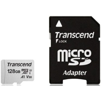 Карта памяти MicroSD 128GB Class 10 U3 Transcend TS128GUSD300S-A - Metoo (1)