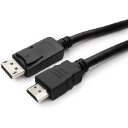 Кабель DisplayPort->HDMI Cablexpert CC-DP-HDMI-7.5M, 7.5м, 20M/19M, черный, экран, пакет