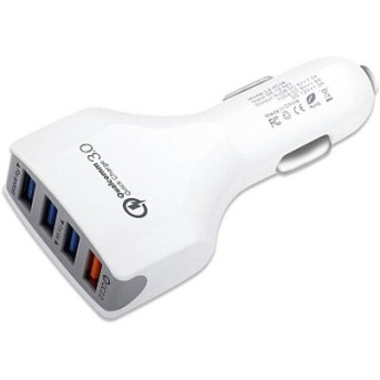 Зарядное устройство автомобильное Cablexpert MP3A-UC-CAR18,12V->5V 4-USB, поддержка quick charge 3.0 - Metoo (1)