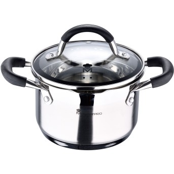 Кастрюля Masterpro Foodies MP BGMP-1504-BK 16x10 cm 1.8L - Metoo (1)