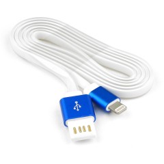 Кабель USB 2.0 Cablexpert CC-ApUSBb1m, AM/<wbr>Lightning 8P, 1м, мульт-раз USB A, силикоy шнур, раз синий