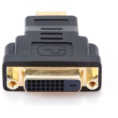 Переходник HDMI <-> DVI Cablexpert A-HDMI-DVI-3, 19M/<wbr>25F, золотые разъемы, пакет, черный