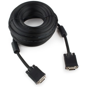 Кабель VGA Premium Cablexpert CC-PPVGA-10, 15M/<wbr>15M, 3.0м, двойной экран, феррит.кольца, пакет - Metoo (1)