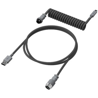 Кабель для механической клавиатуры HyperX USB-C Coiled 6J678AA серый - Metoo (1)