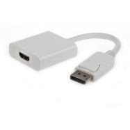 Переходник DisplayPort -> HDMI Cablexpert A-DPM-HDMIF-002-W, 20M/19F, белый, пакет