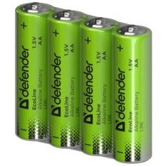 Элемент питания LR6-4S АА Defender Alkaline LR6-4S - 4штуки в пленке