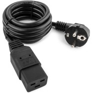 Кабель питания Cablexpert PC-186-1-3M, Schuko-C13, 3x1.0мм2, 16А, с заземлением, 3м, черный, пакет