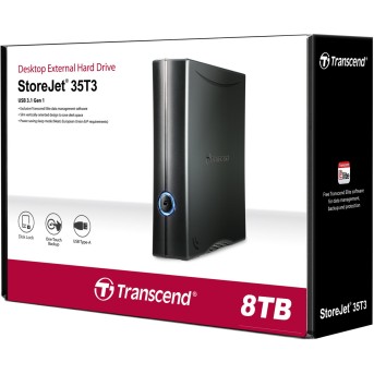 Внешний жесткий диск 3,5 8TB Transcend TS8TSJ35T3 - Metoo (1)