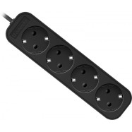 Удлинитель Defender с заземлением M418 1.8 м, 4 розетки черный