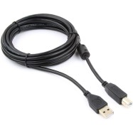 Кабель USB 2.0 Pro Cablexpert CCF-USB2-AMBM-10, AM/BM, 3м, экран, феррит.кольцо, черный, пакет