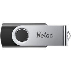 USB Флеш 64GB 3.0 Netac U505 NT03U505N-064G-30BK серебристый/<wbr>черный