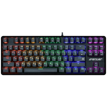 Клавиатура игровая механическая Defender Avenger GK-412 RU,RGB черный - Metoo (1)