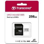 Карта памяти MicroSD 256GB Class 10 U3 A1 Transcend TS256GUSD300S-A