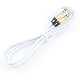 Кабель аудио Cablexpert CCAB-01-35MM-1MW, 3.5 джек (M)/<wbr>3.5 джек (M), 1м, блистер, белый - Metoo (1)