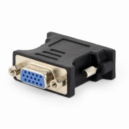 Переходник DVI-I - VGA Cablexpert A-DVI-VGA-BK, 29M/15F, черный, пакет