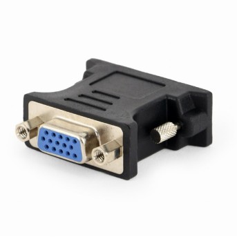 Переходник DVI-I - VGA Cablexpert A-DVI-VGA-BK, 29M/<wbr>15F, черный, пакет - Metoo (1)