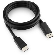 Кабель DisplayPort->HDMI Cablexpert CC-DP-HDMI-6, 1,8м, 20M/19M, черный, экран, пакет