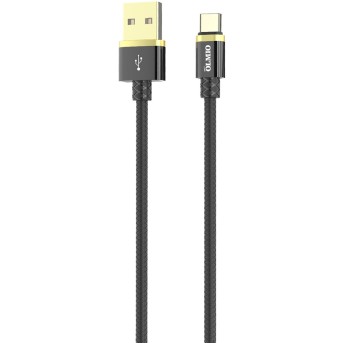 Кабель Olmio Deluxe, USB 2.0 - Type-C, 1м, 2.1A, черный - Metoo (1)