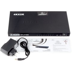 Разветвитель HDMI Cablexpert DSP-8PH4-03, HD19F/<wbr>8x19F, 1 компьютер => 8 мониторов, Full-HD, 3D, 1.4v