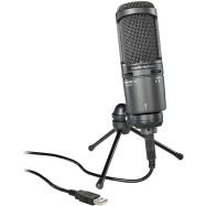 Студийный микрофон Audio-Technica AT2020USB+ черный