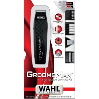 Триммер для усов и бороды Wahl Groomsman All in 1 Trimmer черный - Metoo (1)