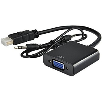 Кабель HDMI to VGA Converter, (вход HDMI, выход VGA +Audio ) в Metoo.kz - Metoo (1)