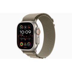 Apple Watch Ultra 2 GPS Cellular, 49mm Titanium Case with Olive Alpine Loop - Large (MRF03GK/<wbr>A)
