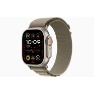 Apple Watch Ultra 2 GPS Cellular, 49mm Titanium Case with Olive Alpine Loop - Small (MREX3GK/A)