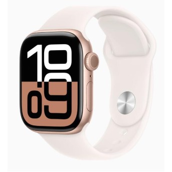 Apple Watch Series 10 GPS 42mm Rose Gold AC with Light Blush Sport Band - M/<wbr>L (MWWJ3QI/<wbr>A) - Metoo (1)