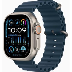 Apple Watch Ultra 2 GPS Cellular, 49mm Titanium Case with Blue Ocean Band (MREG3GK/<wbr>A)