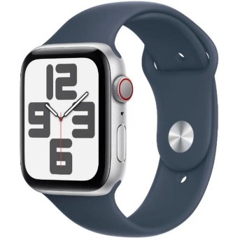 Apple Watch SE GPS 40mm Silver Aluminium Case with Storm Blue Sport Band - S/<wbr>M - Metoo (1)