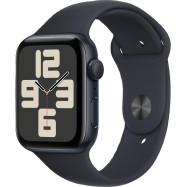 Apple Watch SE GPS 44mm Midnight Aluminium Case with Midnight Sport Band - M/L (MRE93QR/A)