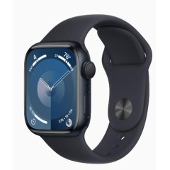 Apple Watch Series 9 GPS 41mm Midnight Aluminium Case with Midnight Sport Band - S/<wbr>M (MR8W3QR/<wbr>A)