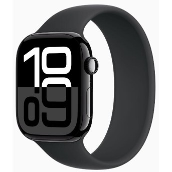 Apple Watch Series 10 GPS 46mm Jet Black Aluminium Case with Black Sport Band - S/<wbr>M (MWWP3QI/<wbr>A) - Metoo (1)