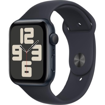 Apple Watch SE GPS 44mm Midnight Aluminium Case with Midnight Sport Band - M/<wbr>L - Metoo (1)
