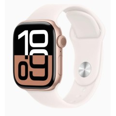 Apple Watch Series 10 GPS 42mm Rose Gold AC with Light Blush Sport Band - S/<wbr>M (MWWH3QI/<wbr>A)