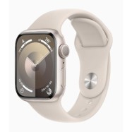 Apple Watch Series 9 GPS 41mm Starlight Aluminium Case with Starlight Sport Band - S/M (MR8T3QR/A)