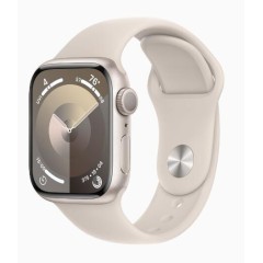 Apple Watch Series 9 GPS 41mm Starlight Aluminium Case with Starlight Sport Band - S/<wbr>M (MR8T3QR/<wbr>A)