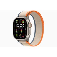 Apple Watch Ultra 2 GPS Cellular, 49mm Titanium Case with Orange/Beige Trail Loop - S/M (MRF13GK/A)