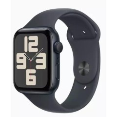 Apple Watch SE 2024 GPS 44mm Midnight Aluminium Case with Midnight Sport Band - M/<wbr>L S/<wbr>M Model A2723 (MXE3QI/<wbr>A) (MXEK3QI/<wbr>A)